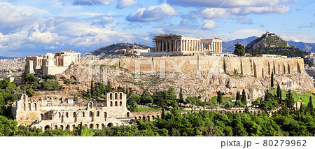 Panorama of Athens with Acropolis hill. Panorama of Athens with Acropolis hill. 80279962