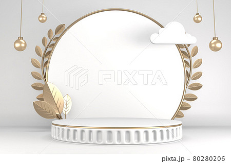 Victory golden podium winner on white background minimal design. 3D rendering Victory golden podium winner on white background minimal design. 3D rendering 80280206