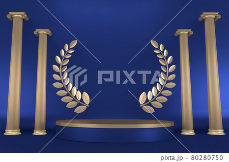 Victory blue adstract , podium for cosmetic product. 3d rendering Victory blue adstract , podium for cosmetic product. 3d rendering 80280750