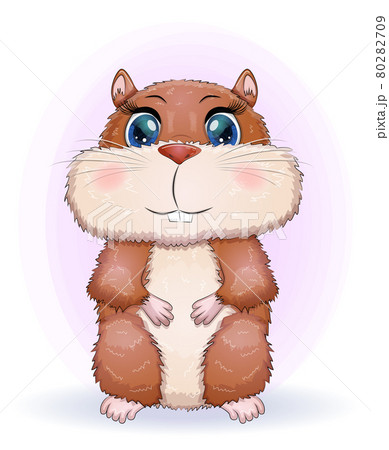 Baby birthday card, boy or girl, brown hamster with bright eyes or guinea pig. baby shower hamster Baby birthday card, boy or girl, brown hamster with bright eyes or guinea pig. baby shower hamster 80282709
