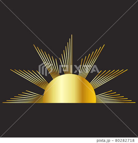 Magic concept, half vintage sun with cat's eye, trending beige. Figure astrology, Boho design, pagan symbols for divination 80282718