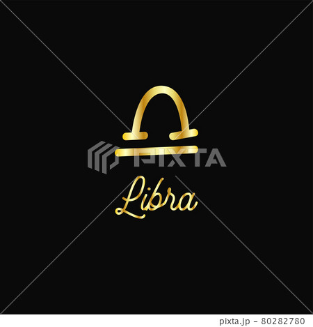 golden Zodiac signs on a dark background. Square icons 80282780