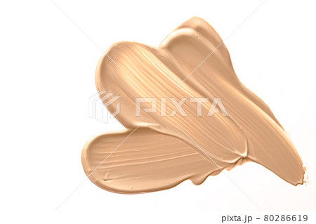 Beige beauty cosmetic texture isolated on white background, smudged makeup emulsion cream smear or foundation smudge, crushed cosmetics product and paint strokes Beige beauty cosmetic texture isolated on white background, smudged makeup emulsion cream smear or foundation smudge, crushed cosmetics product and paint strokes 80286619