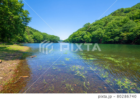 中木ダム 妙義湖 静寂な初夏の周辺景色 中木ダム 妙義湖 静寂な初夏の周辺景色 80286740