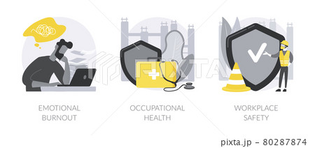 Employee health abstract concept vector illustrations. 80287874