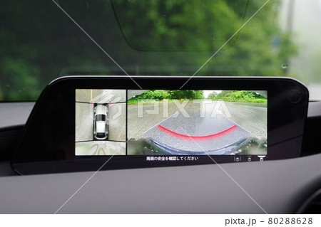 自動車の360度ビューモニターの映像　アラウンドビュー 80288628