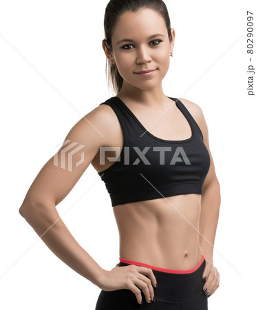 Young fitness model cropped isolated shot Young fitness model cropped isolated shot 80290097