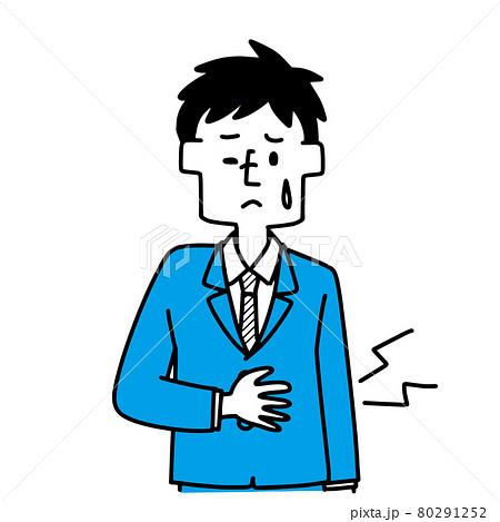 お腹を下している男性 80291252