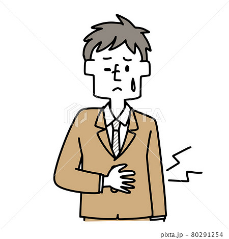 お腹を下している男性 80291254