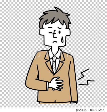 お腹を下している男性 80291254
