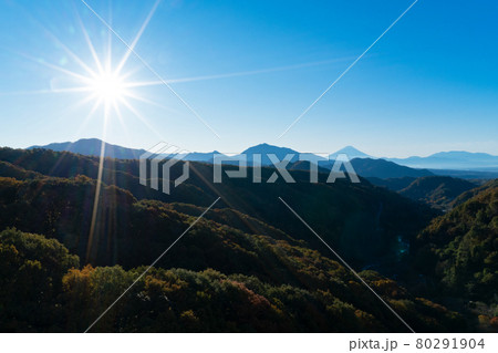 清里より富士山と太陽 清里より富士山と太陽 80291904