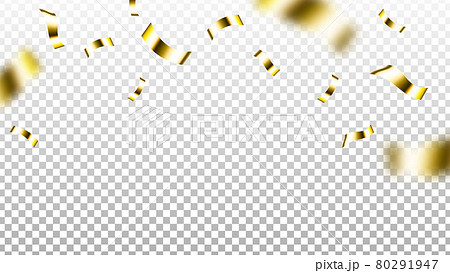 Foil Confetti Party Event Golden Decoration Vector 80291947