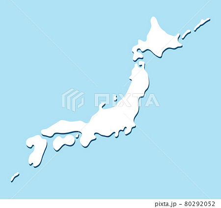 おおまかでシンプルな日本地図 細部省略 のイラスト素材