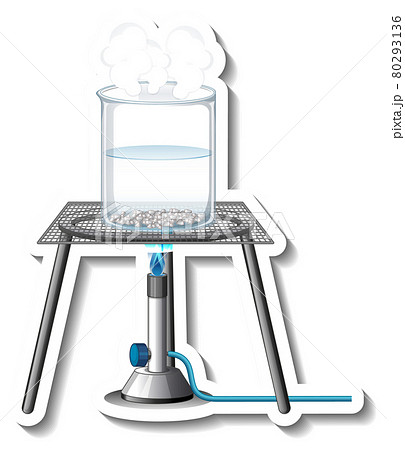 A sticker template with laboratory glassware isolated A sticker template with laboratory glassware isolated 80293136