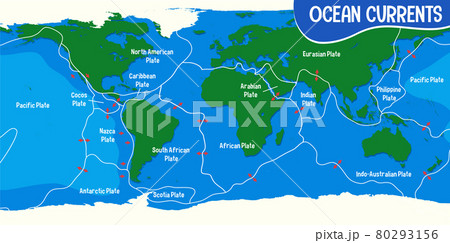 The Ocean Currents Map with names The Ocean Currents Map with names 80293156