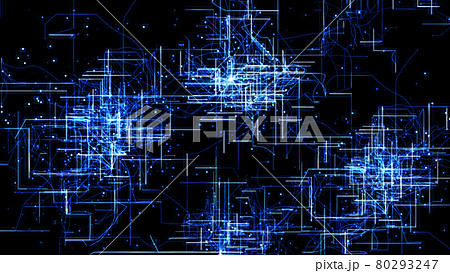 サイバー　回路　グリッド　CG　背景　壁紙 80293247