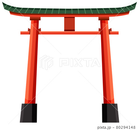 A Torii Gate Landmark of Shinto Shrine in Japan - Stock