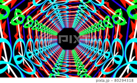 サイバー　トンネル　デジタル　CG　背景　壁紙 80294318