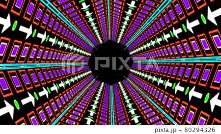 サイバー　トンネル　デジタル　CG　背景　壁紙 80294326