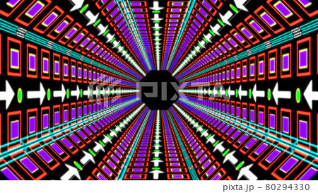 サイバー　トンネル　デジタル　CG　背景　壁紙 80294330