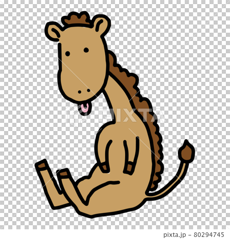 ゆるい馬のイラスト 80294745