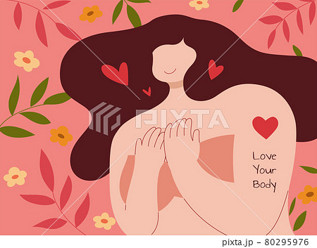 Plus size woman's body positivity 80295976