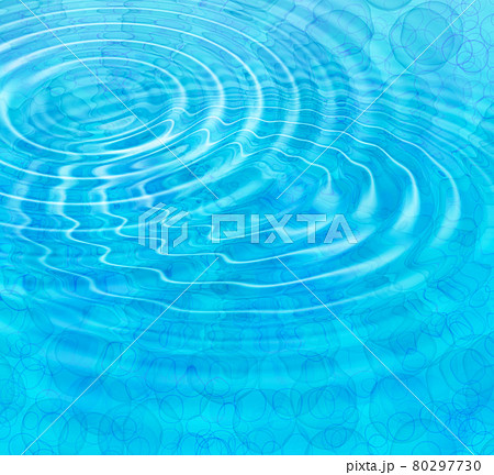 Blue abstract background with water ripples and bubbles 80297730