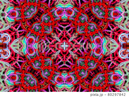 Abstract pattern of bright multicolored threads 80297842