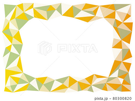 カラフルなポリゴン模様のフレーム 背景 幾何学模様のイラスト素材