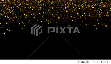 Black background with flaming golden particles.Abstract vector festive background with gold glitters and confetti for festive design. 80301801