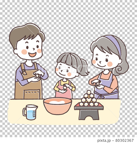 お月見 親子でお団子作り12 お月見 親子でお団子作り12 80302367