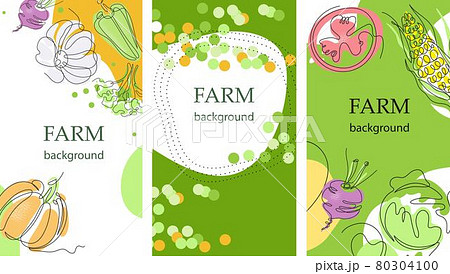 Set of agricultural backgrounds. Harvest. Abstract design. Flyer backgrounds. banners, posters. Set of agricultural backgrounds. Harvest. Abstract design. Flyer backgrounds. banners, posters. 80304100
