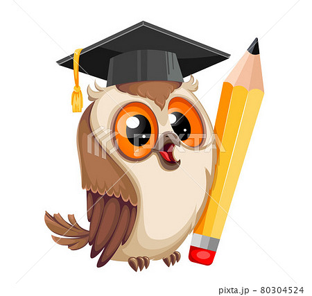 Owl in graduation cap. Back to school Owl in graduation cap. Back to school 80304524