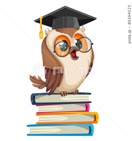 Owl in graduation cap. Back to school 80304525