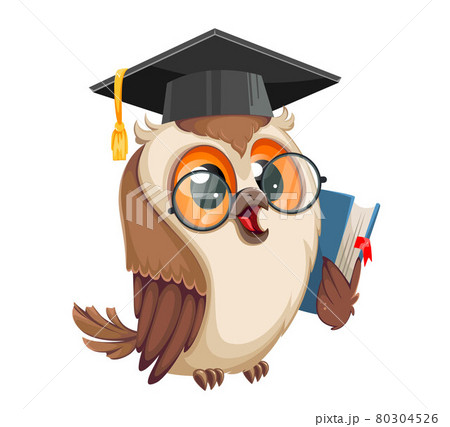 Owl in graduation cap. Back to school 80304526
