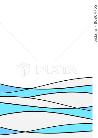 ステンドグラスの背景 長方形 縦 波模様のイラスト素材