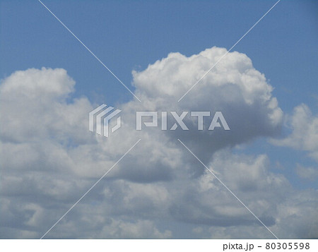 梅雨明けの青空と白い雲 梅雨明けの青空と白い雲 80305598