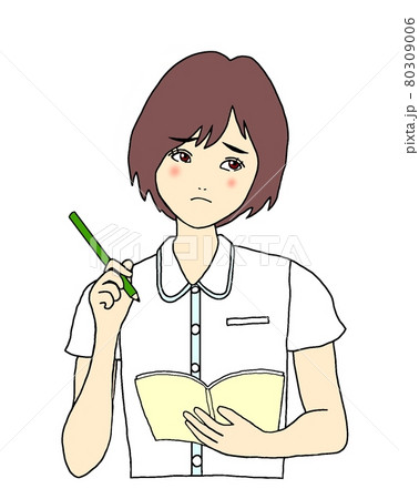 勉強する女性 80309006