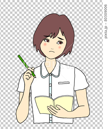 勉強する女性 80309006