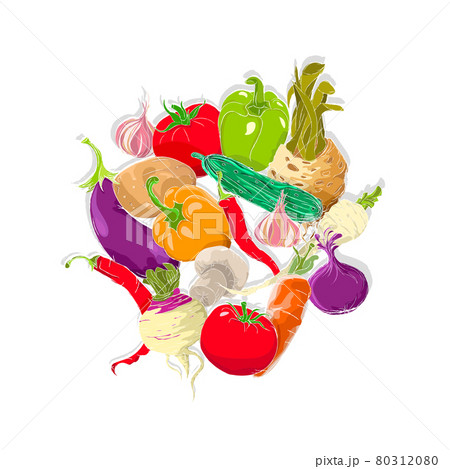 Vegetables sketch 80312080
