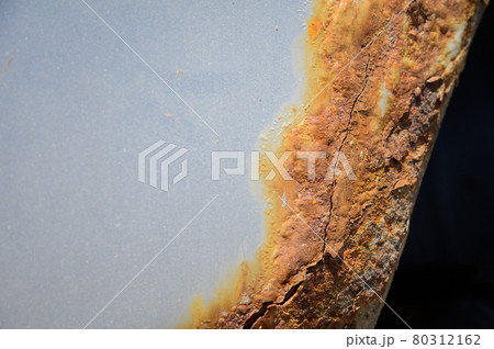 Rusty wheel arches on the car. car corrosion. Background for welding work on the restoration of the car body 80312162