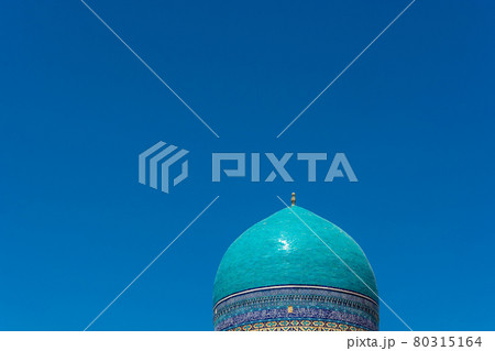 Beautiful dome of the Muslim mosque in Bukhara. Beautiful dome of the Muslim mosque in Bukhara. 80315164