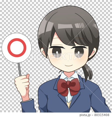 Female student bust-up illustration Correct answer Female student bust-up illustration Correct answer 80315408