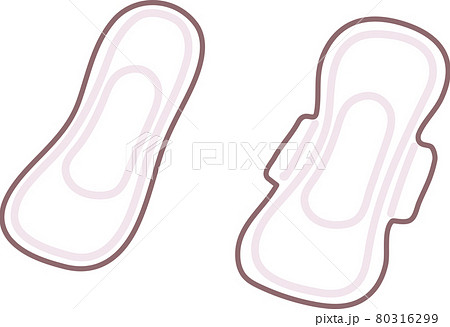 生理用ナプキンのイラスト素材