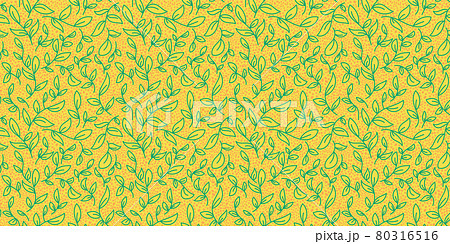 Spring leaves vector textured seamless pattern. Green leaf background 80316516