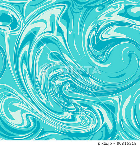 Liquid, marble, fluid, ink, water color abstract texture vector pattern blue and white color background. Hand drawn vector illustration 80316518