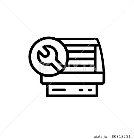 Repair freezer line icon. Handyman service.Isolated vector element. 80318251