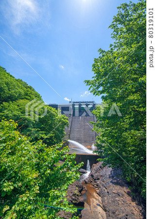 中木ダム 妙義湖 初夏の周辺景色 中木ダム 妙義湖 初夏の周辺景色 80319101