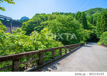中木ダム　妙義湖　初夏の周辺景色　　　　　　 80319105