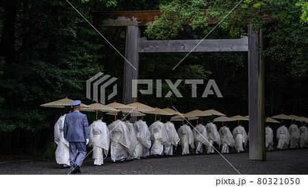 雨の伊勢神宮 大祓と周辺の風景 雨の伊勢神宮 大祓と周辺の風景 80321050